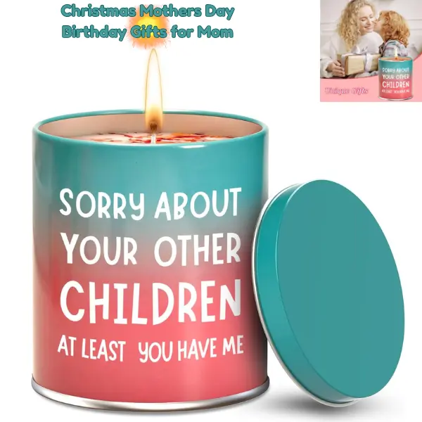 9oz Scented Soy Candle Gift for Mom, Funny Mother's Day & Birthday Gifts from Daughter or Son, Christmas Stocking Stuffers for Mom, Cute Mom Gift Ideas, Home Decor Candle