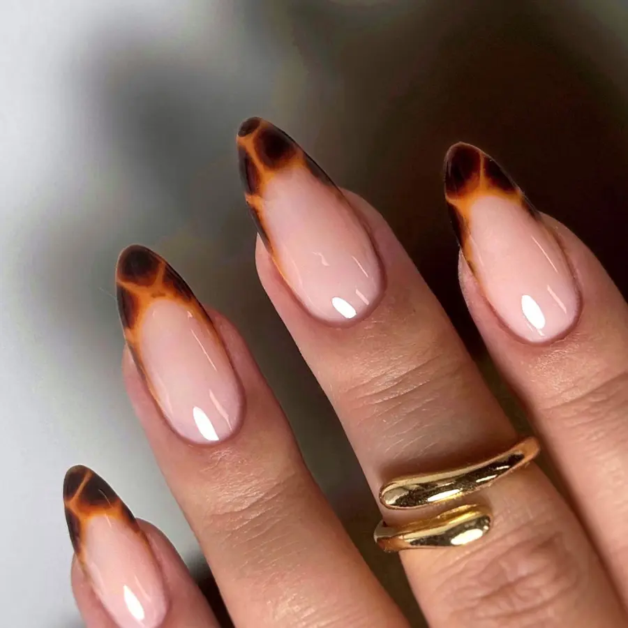 Leopard Print French Tip