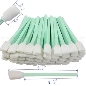 50 Pcs Professional Lint-Free Foam Cleaning Swabs - Tipped Solvent Sponge Stick Kit for Inkjet Printers, Compatible with Epson, Mutoh, Mimaki, Roland, Canon, HP | Durable Absorbent Head for Printheads, Cap Tops, Wiper Blades, & Sensitive Optical Parts