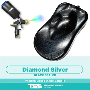 Diamond Silver Painted Sample (Black Ground Coat)