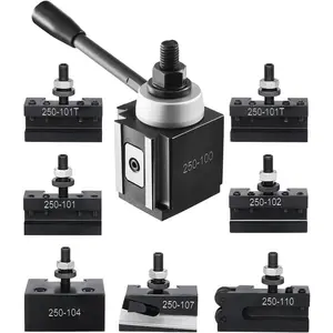 VEVOR Quick Change Tool Post Set, 8 Pcs, Includes Lathe Tool Holders, Wedge Type Tool Post with Turning Tool Holder Accessories, Fit for Mini Lathe & Metal Lathe 6"-12" Swing, Durable Steel Material