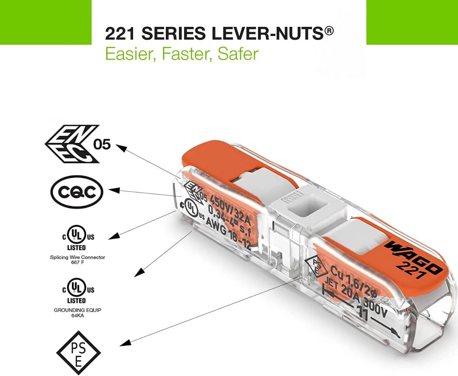 221-2401 Inline Splicing Connector with Levers  500pk