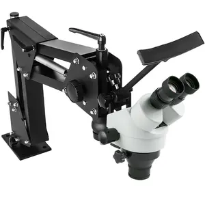 【Summervibes】VEVOR Micro Inlaid Mirror Multi-Directional Microscope with Spring Bracket Multi-Directional Micro-Setting Microscope Microscope Gem Diamond Setting Machine with Stand Jewelry Tools 7X-45X