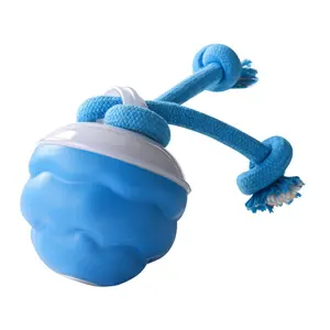 Doggy ball with rope vibration, electric ball toy with sound, intelligent ball that rolls automatically and jumps, suitable for interactive games where dogs chase rotating balls