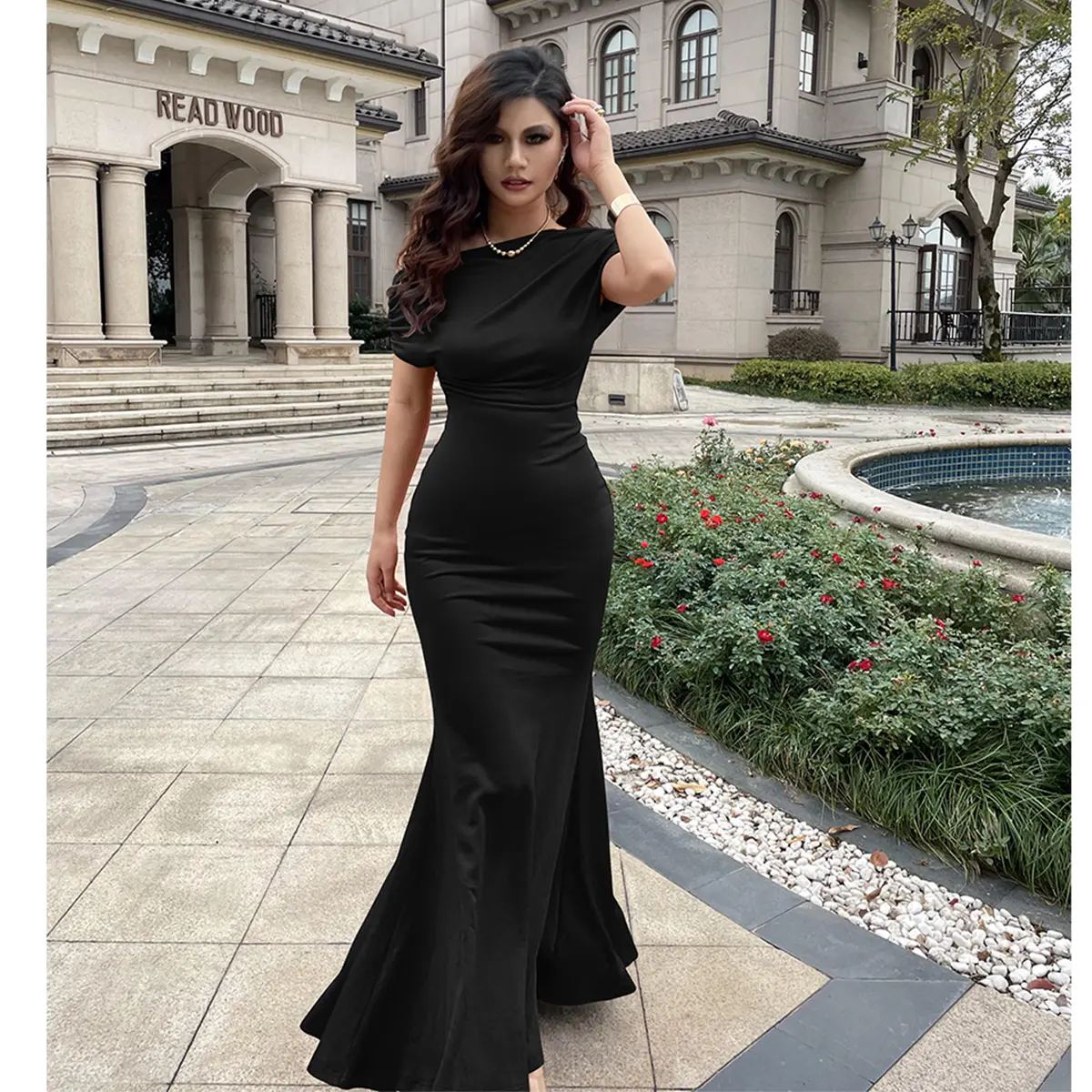 Women's Elegant Sleeveless Off Shoulder Bodycon Long Formal Party Evening Dress in Soft Polyester & Spandex Fabric with V-shaped Backless Design for All Seasons - Womenswear - TikTok Shop Women's Elegant Sleeveless Off Shoulder Bodycon Long Formal Party Evening Dress in Soft Polyester & Spandex Fabric with V-shaped Backless Design for All Seasons - Womenswear - TikTok Shop