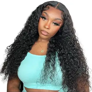 MORE FACE Kinky Curly Lace Front Wigs 13x4 Transparent Lace Frontal Wigs Human Hair Pre Plucked With Baby Hair