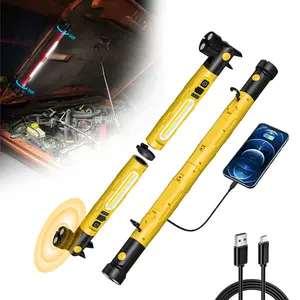 Portable Magnetic LED Work Light, Detachable & Foldable Under-hood Light Bar, 5200mAh, Equipped with Hook, 360° Rotation & USB Charging, Ideal for Mechanical Maintenance, Auto Repair, Emergencies, Hiking and Campin Essentials for Outdoor Emergencies
