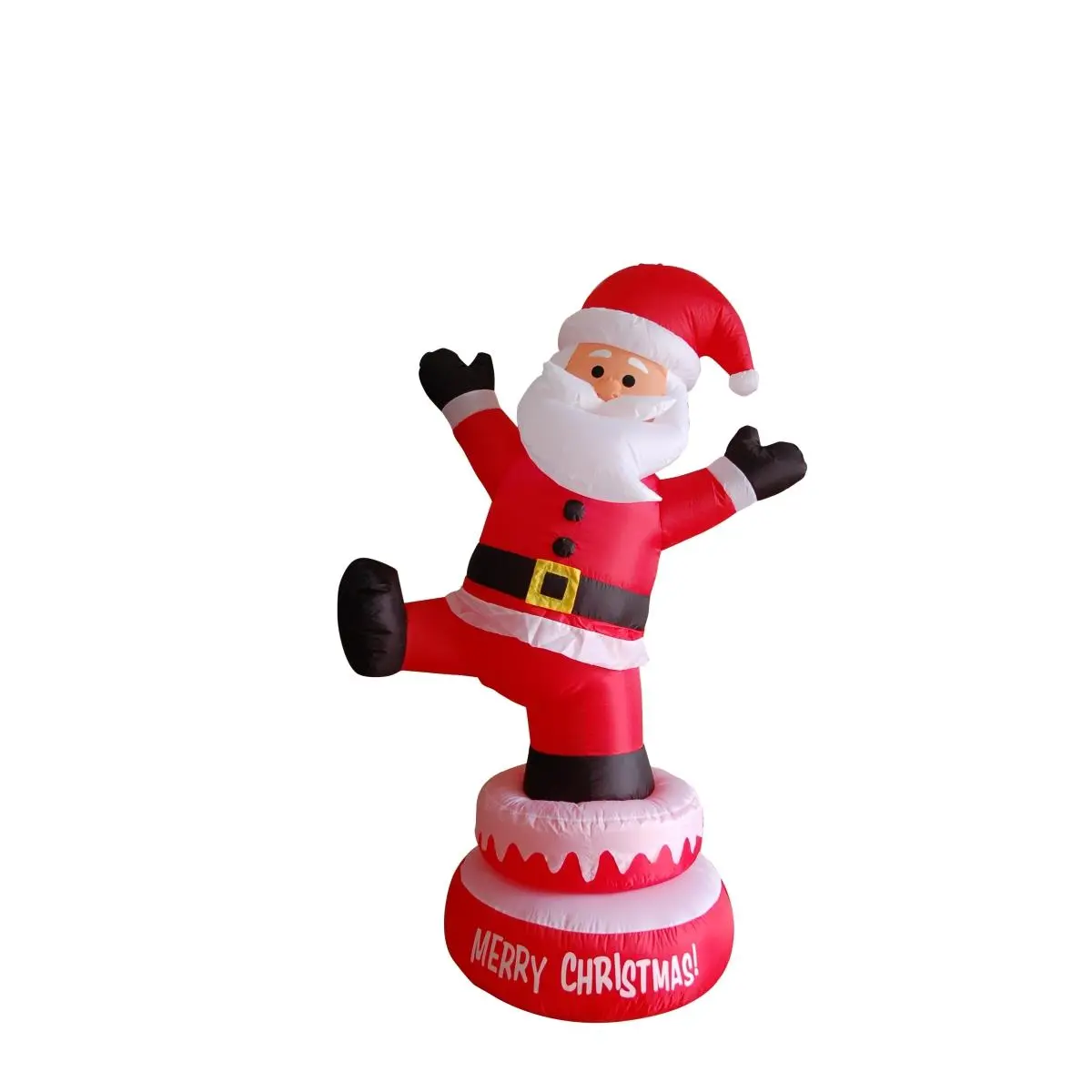 212 MAIN 5 ft. Inflatable Rotating Santa Claus Christmas Decoration - Auto-Rotating Figurine for Outdoor Decor
