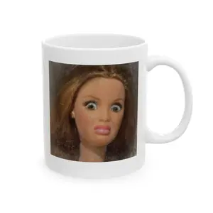 Funny Doll Face Mug, Disgusted Barbie Meme Coffee Cup, Sarcastic Reaction Gift, Weird Humor Tea Cup, Unhinged Meme Mug, Ceramic Mug, Mug Gifts, Valentine Gifts