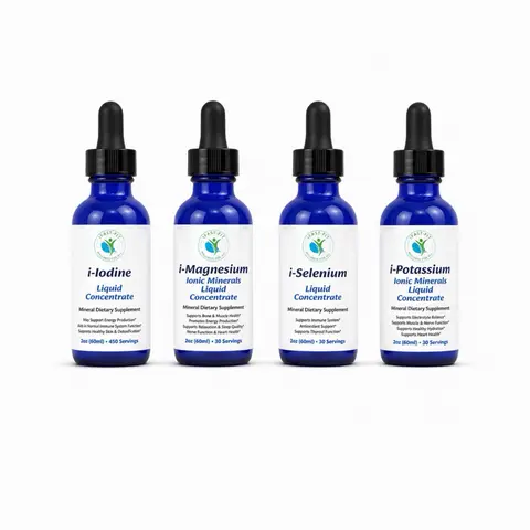 IFastFit Cóctel De La Vida Ionic Minerals Liquid Form Bundle Iodine Potassium Magnesium Selenium Thyroid Support for Healthcare Dietary Needs
