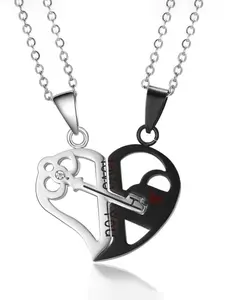 Couple matching puzzle necklace jewelry Couple jewelry commitment jewelry Perfect gift for him/her Valentine's Day Christmas anniversary holiday gift everyday gift for girlfriend boyfriend husband wife soul mate good friend