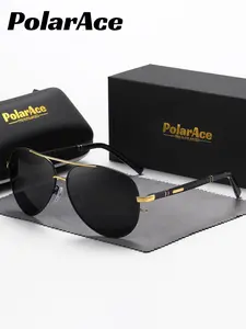 Unisex Full Frame Sunglasses Polarized Uv400 Protection Metal Frame Casual Style Outdoor Hiking Climbing All Seasons