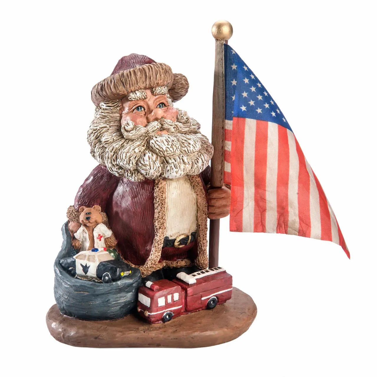 Patriotic Santa Figurine | Bert Anderson Collection