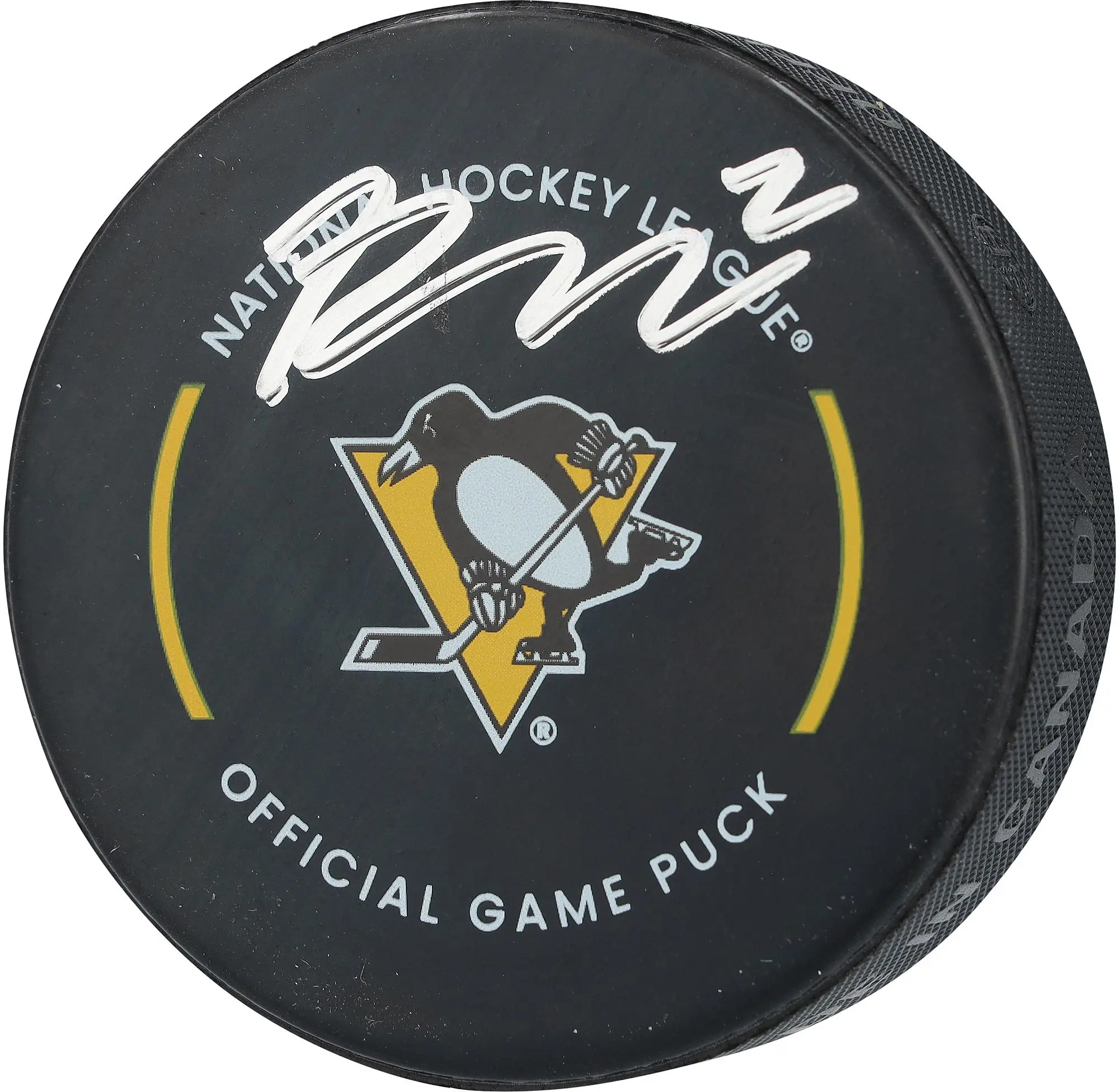 Rutger McGroarty Pittsburgh Penguins Autographed Official Game Puck - Fanatics Authentic Certified