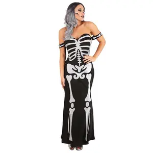 Women's High Fashion Skeleton Costume
