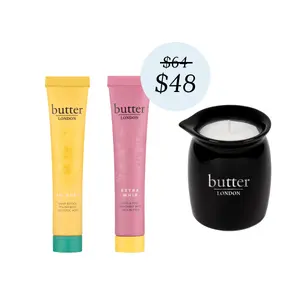 butter LONDON Summer Ready Skin Set - 3-Piece Hand & Foot Treatment Bundle for Total Body Glow Toiletries Kit Exfoliate