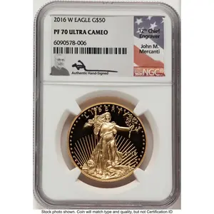 Modern Bullion Coins (2016-W Proof Gold Eagle 1 oz John Mercanti)