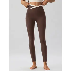 Coffee Natural Waisted Leggings 25"