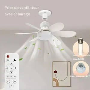 Ceiling Fan with Light, E27/e26 Screw Base, Dimmable LED Bulb, 3 Speed Settings, 3000k-6050k, Ideal for Bedroom, Dining Room, Kitchen, Dimmable Lights