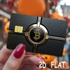 Luxury 2D Bitcoin Credit Card Sticker Set, Sticker Sheets, Durable Vinyl Material, Comfortable Matte Surface, Unisex Design, Perfect Holiday Gift