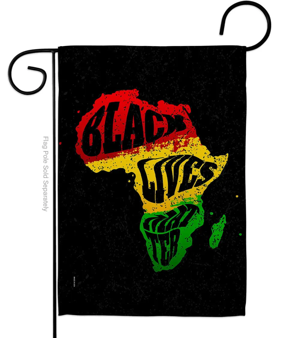 Vertical Outdoor Weatherproof Garden Flag - Double-Sided Rectangular, 13x18.5 in., BLM "Can't Breathe" Black History Lives Matter Support Theme, USA House Yard Decor Banner Gift (G170067-BO)