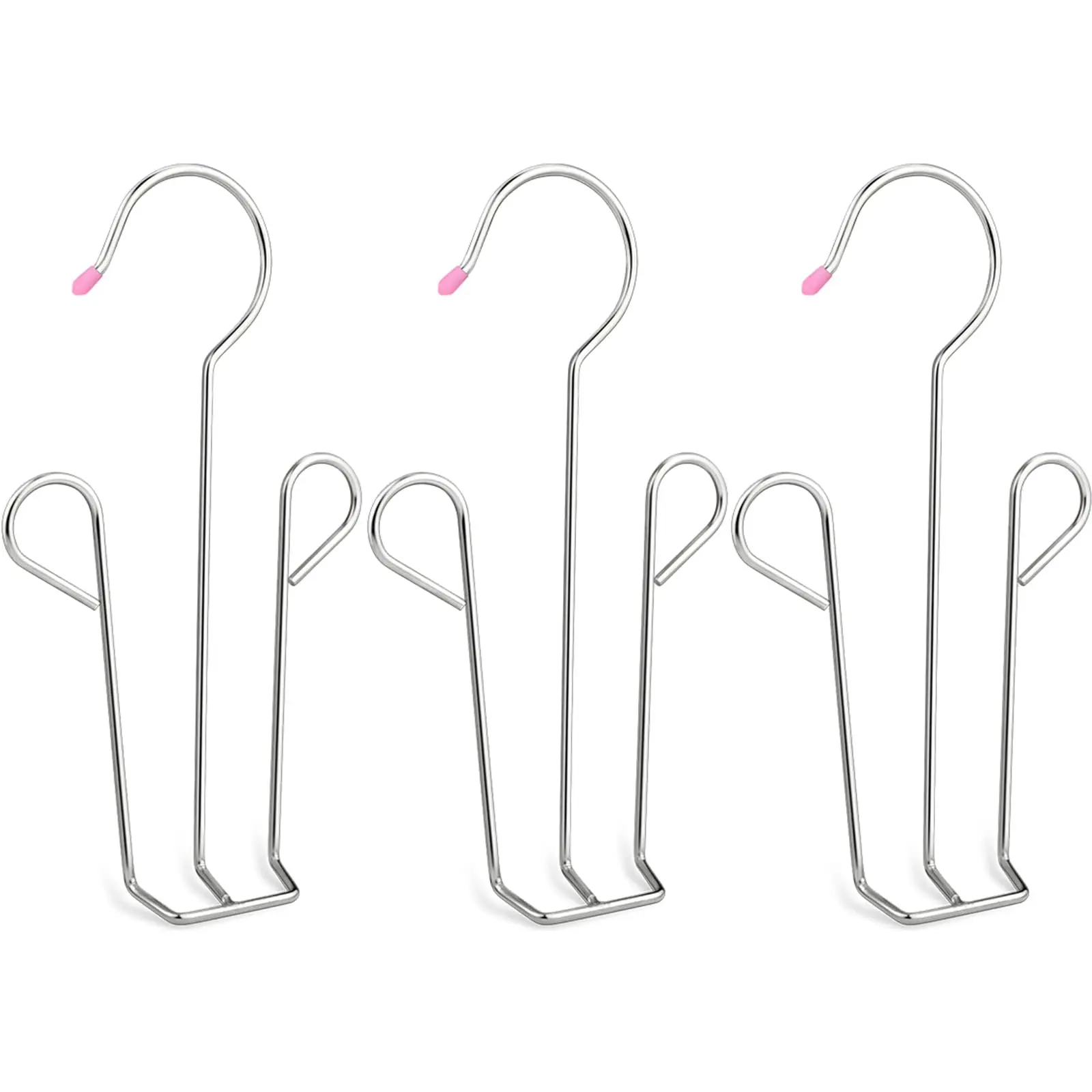 [Pack of 3 pcs] Shoes Hanger，Stainless Steel Hanger,Stainless Steel Shoe Rack, Multi-Functional Shoe Rack with Double Hook Design, Shoe Drying Rack for Dehumidifying Hanging Leather Shoes
