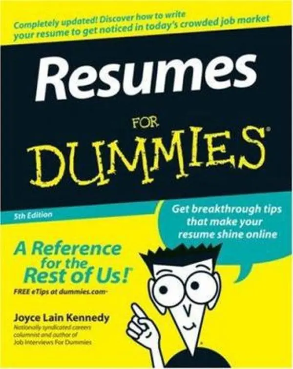 USED Book - Resumes for Dummies by Joyce Lain Kennedy (Paperback) - english