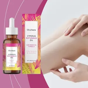 Cyperus Rotundus Oil for Hair Removal, 100% Natual Cyprus Rotundus Oil Cypress Oils Hair Inhibitor, Reducing Body Hair Growth, Moisturizes & Soothes Skin, Shrink Pores, For All Skin Types, 2.02 Fl.Oz