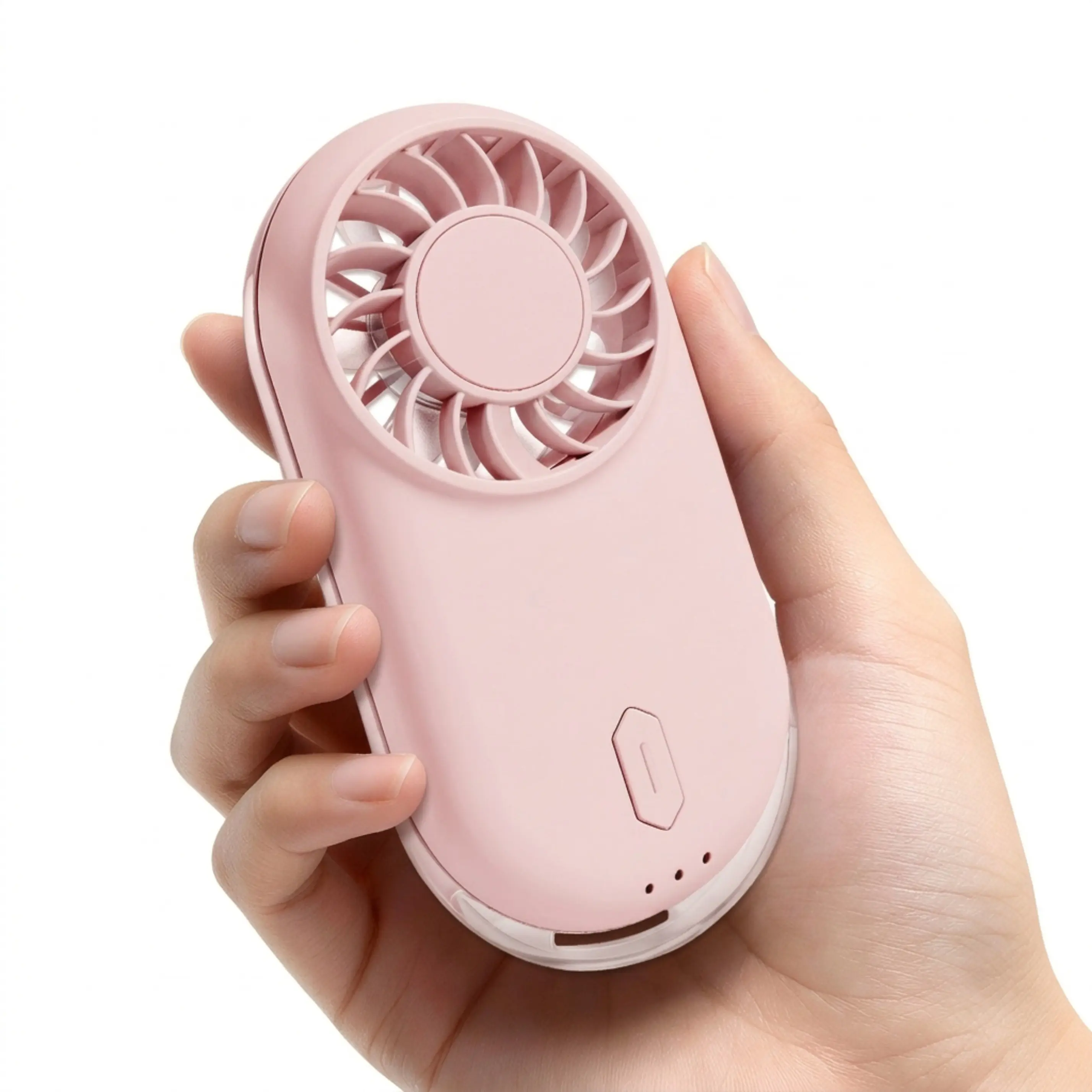 Mini Handheld Rechargeable Eyelash Cooling Fan - 3-Speed Turbo Mode, Cordless Lightweight Pocket-Size USB Port Fan for Girls, Boys, Reading, Travel, Makeup