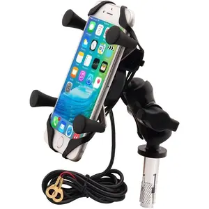 Motorcycles Phone Mount with Charger Mobile Phone Holder GPS Navigation Bracket for BMW S1000RR Suzuki GSX 1300R Hayabusa GSX-R 600 750 1000 Yamaha YZF Kawasaki Ninja Honda CBR -2023 New