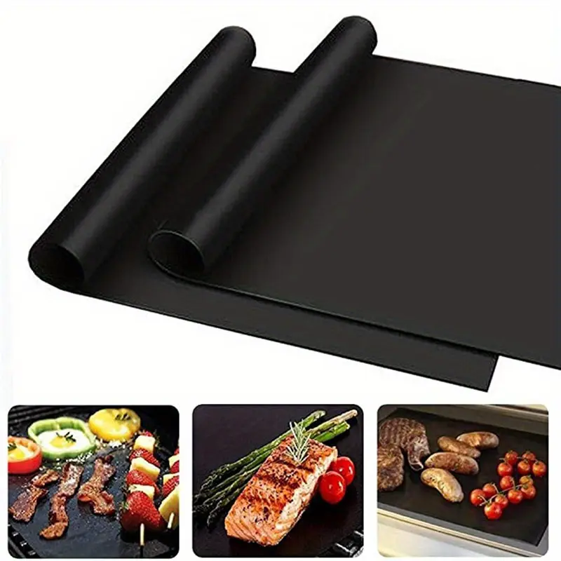 Non-stick BBQ Grill Mat Baking Mat Barbecue Tools Cooking Grilling Sheet Heat Resistance Easily Cleaned Kitchen BBQ Tool
