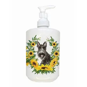 212 MAIN Scottish Terrier Ceramic Soap Dispenser with Pump, 7in Bathroom Accessory, Kitchen Home Supply, Decorative Gifts Artwork