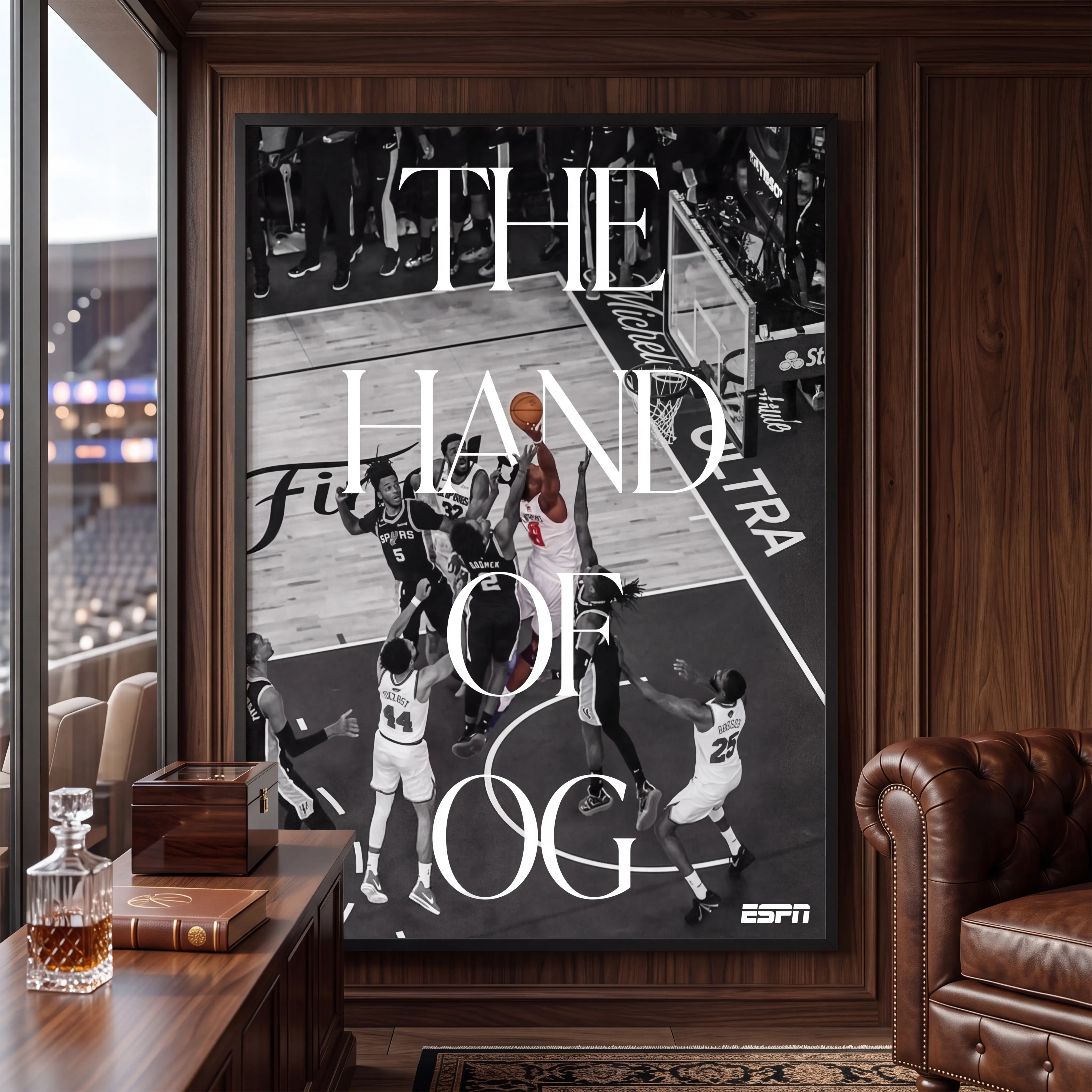 The Hand Of OG OG Anunoby New York Knicks NBA Finals 2026 Vs Spurs Poster