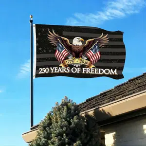 250th Anniversary American Flag 3x5 Ft – Patriotic Garden Flag “250 Years of Freedom”, Eagle & USA Map Design for 4th of July Outdoor Decor