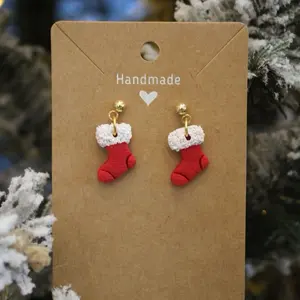 Handmade Mini Stocking Earrings
