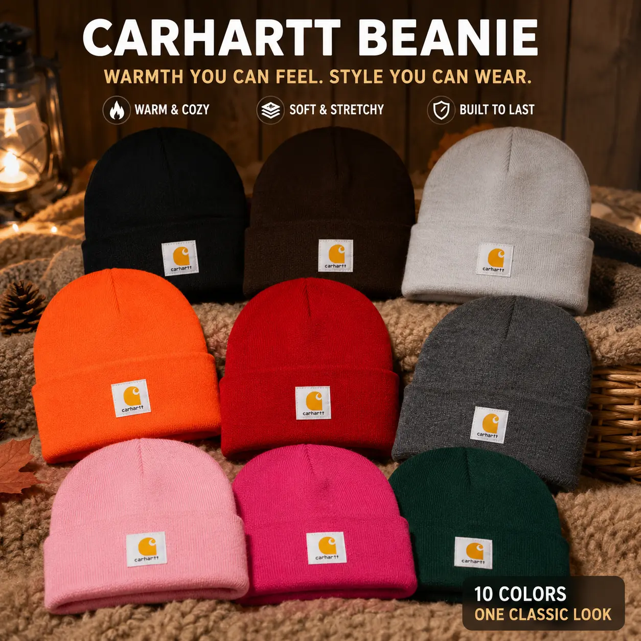 Carhartt Beanie! Soft knit, stretchy, cozy and perfect for everyday wear. Unisex winter hat available in 10 colors. A must-have for streetwear lovers. Carhartt, Carhartt Beanie, Winter, Knit Hat, Streetwear, Winter Essentials, Cozy Style, TikTok Finds.