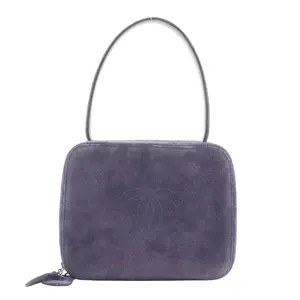 Pre-owned CHANEL Suede Shoulder Bags One Handle Handbag Purple