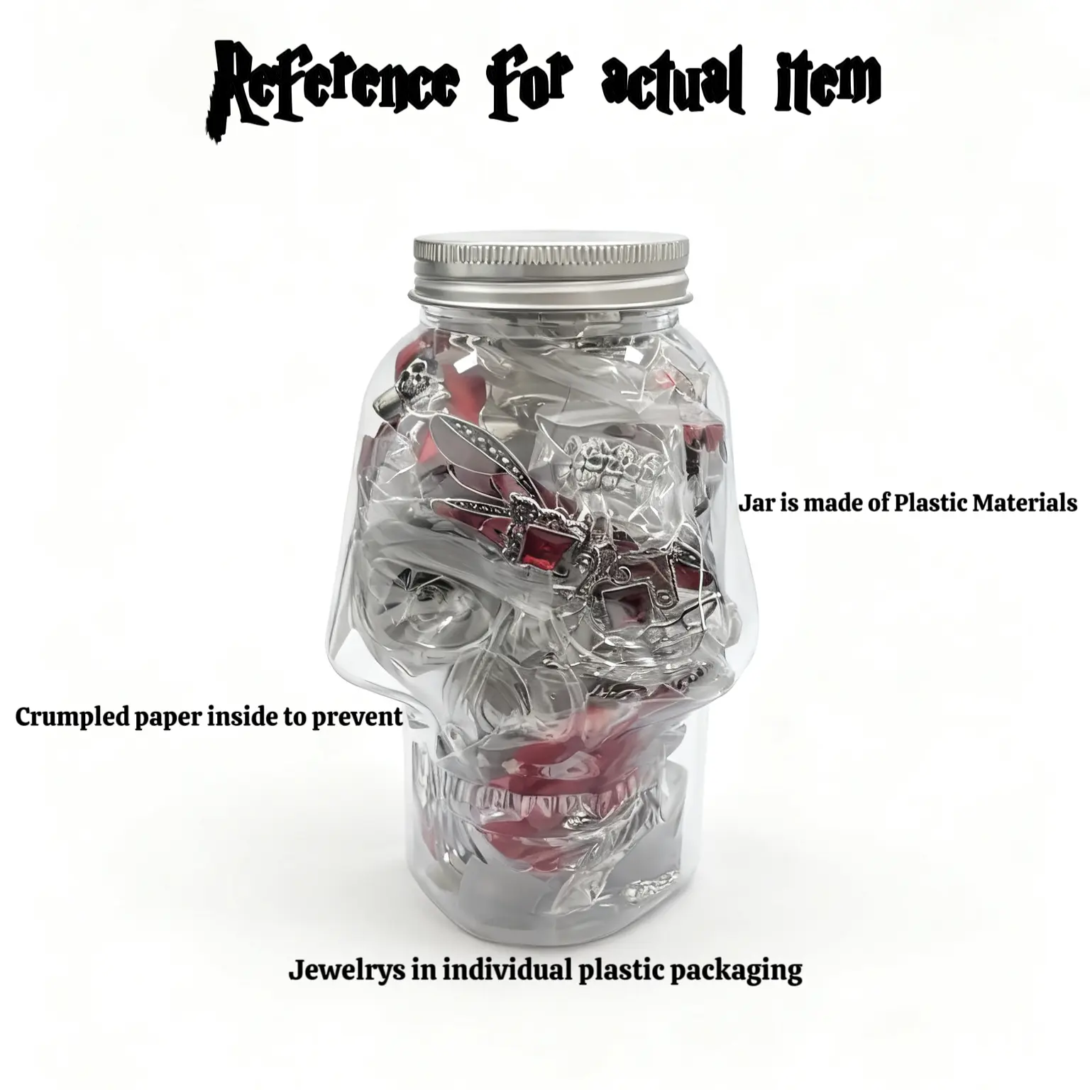 Skull jar-more red pieces(30 pieces)