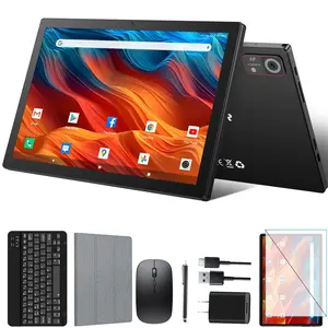 Android Tablet 10.1 inch, 128GB Storage, 8GB(4+4) RAM, Octa-Core, 5G WiFi Tablet, 7000mAh Battery, GPS, 13MP+8MP Camera, GMS Certified, 1TB Expandable, Tablet with Keyboard/Case, Black friday deal, Christmas gift, tablet on sale internet tablet springtok