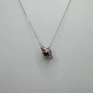 PEARLISM Planet Design Edison Pearl Necklace Freshwater Pearl Necklace Spinnable (9-10mm)-AFEN002