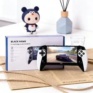 X9 Handheld Game Console, Rechargeable Portable Gaming Machine, 5.5 Inch HD Screen, Retro Arcade with 3500 Games, Home & Travel Use