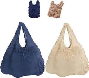 Stretchable Magic Bubble Bags, Reusable Expandable Grocery Tote with Handles