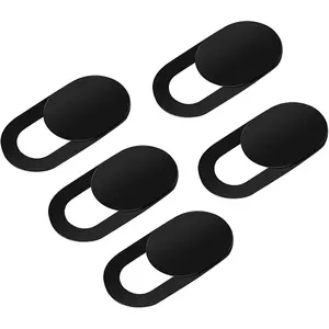 Webcam Cover, Webcam Cover Slide Compatible for Laptop, Desktop, PC, MacBook Pro, iMac,  Mini, iPad Pro, Smartphone,Protect Your  and , Adhesive (Black)