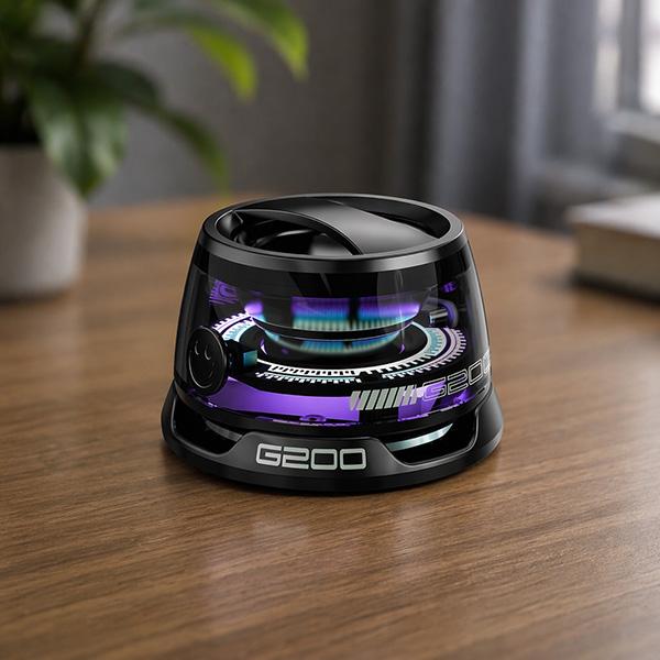 G200 Magnetic Mini Bluetooth Speaker, Mini LEDShower Speaker, Rechargeable Wireless Speaker,TWS Stereo Sound Speaker for Outdoor Cycling& Gaming