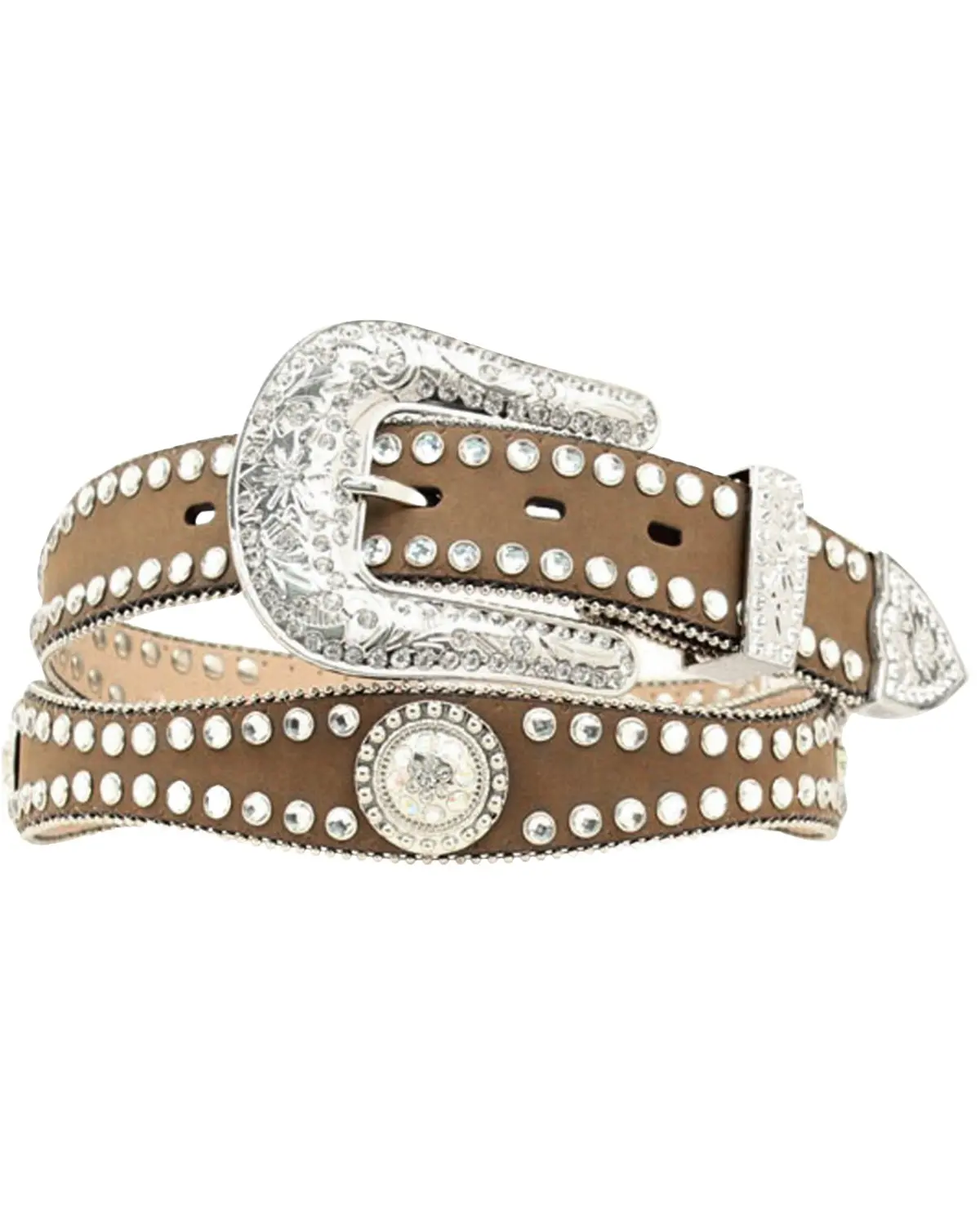 Blazin Roxx Women's Women'S Rhinestone Lined Concho Belt - N3512044