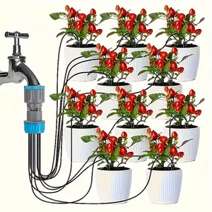 Plant Watering System with 10 Adjustable Sprinkler Kit, Easy to Install, Electricity-Free, Automatic Irrigation, Suitable for Greenhouse, Garden, Balcony, And Potted Plants, Keeps Every Plant Well-Watered,Gardening Tools