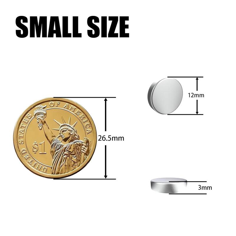 25 Pack Small Neodymium Magnets, Refrigerator Magnets – Strong Rare Earth Magnets for Whiteboard, Crafts, Kitchen Cabinet, Office & DIY Projects