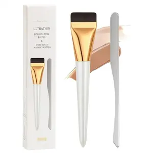 Flat Foundation Brush for Liquid Makeup,Ultra Thin Liquid Foundation Brushes Premium Makeup Face Brush for Blending, Cream, Thin Foundation Brush Makeup Tool Face Foundation Flat Brush