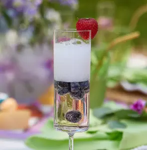 JoyJolt 5.4 Fl oz Glass Lead Free Crystal Flutes Set of 4 - Drinkware