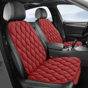 Summer Comfort Car Seat Cushion, Plush Long Diamond Water Drop Design, Breathable Single Front Seat with Backrest, Fits Sedan Mpv Suv Truck RV, Automotive Interior Cushion